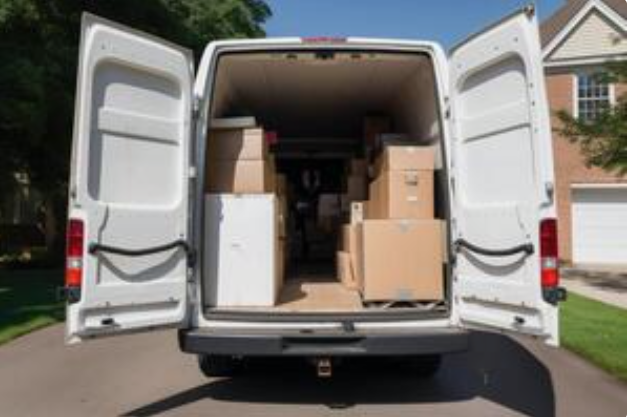 commercial-van-parked-distributionwarehouse